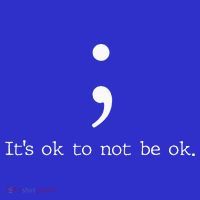 Mental Health Awareness Semicolon Kids Sweatshirt thumb 2