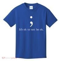 Mental Health Awareness Semicolon Kids T-Shirt thumb 0