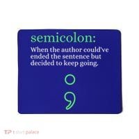 Mental Health Awareness Month Semicolon Definition Green Funny Gift Mousepad thumb 0