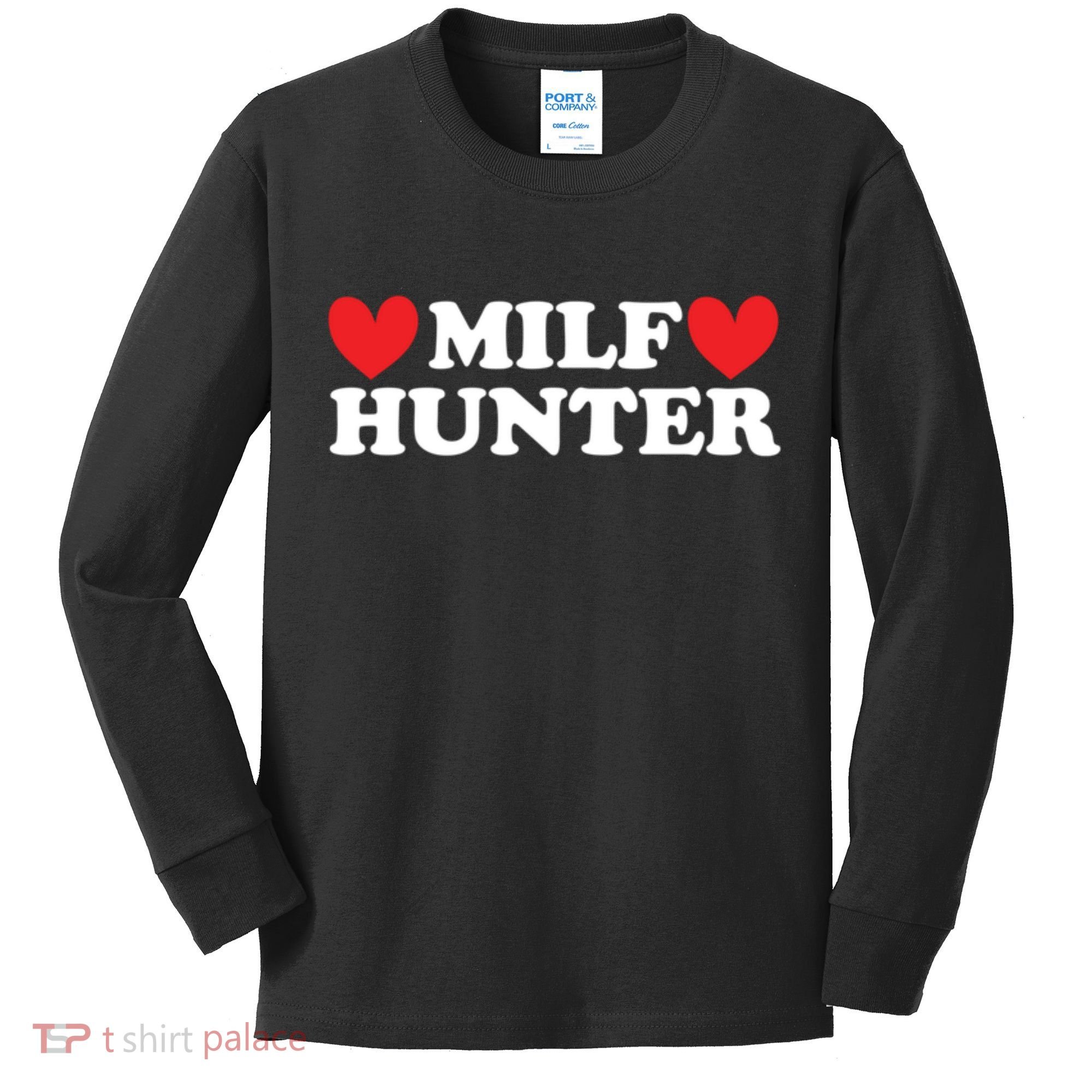 Milf Hunter A Funny Milf Lover Kids Long Sleeve Shirt