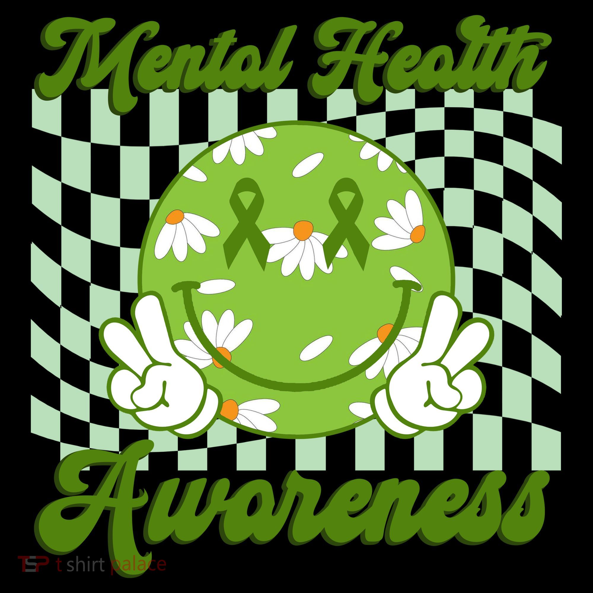 Mental Health Awareness Smile Face Groovy Coffee Mug
