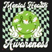 Mental Health Awareness Smile Face Groovy Women's Hoodie thumb 2