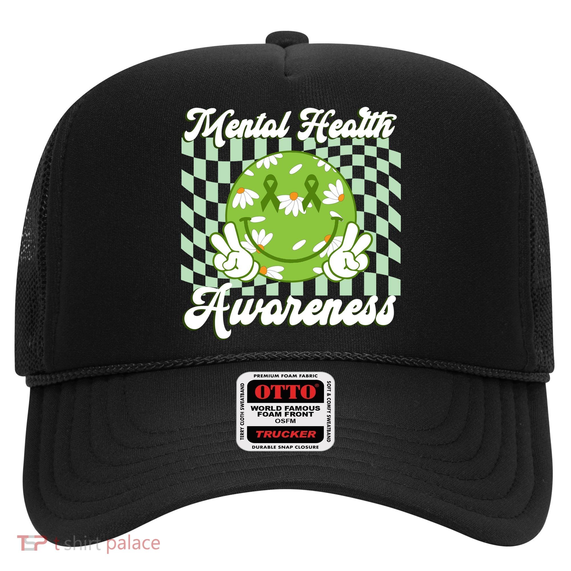 Mental Health Awareness Smile Face Groovy Hat