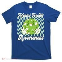 Mental Health Awareness Smile Face Groovy T-Shirt thumb 0