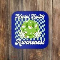 Mental Health Awareness Smile Face Groovy Coaster thumb 0