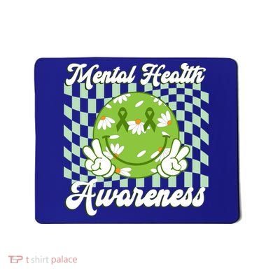 Mental Health Awareness Smile Face Groovy Mousepad
