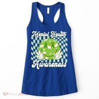 Mental Health Awareness Smile Face Groovy Women's Tank Top thumb 0