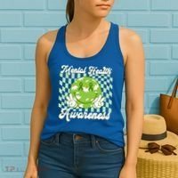 Mental Health Awareness Smile Face Groovy Women's Tank Top thumb 2