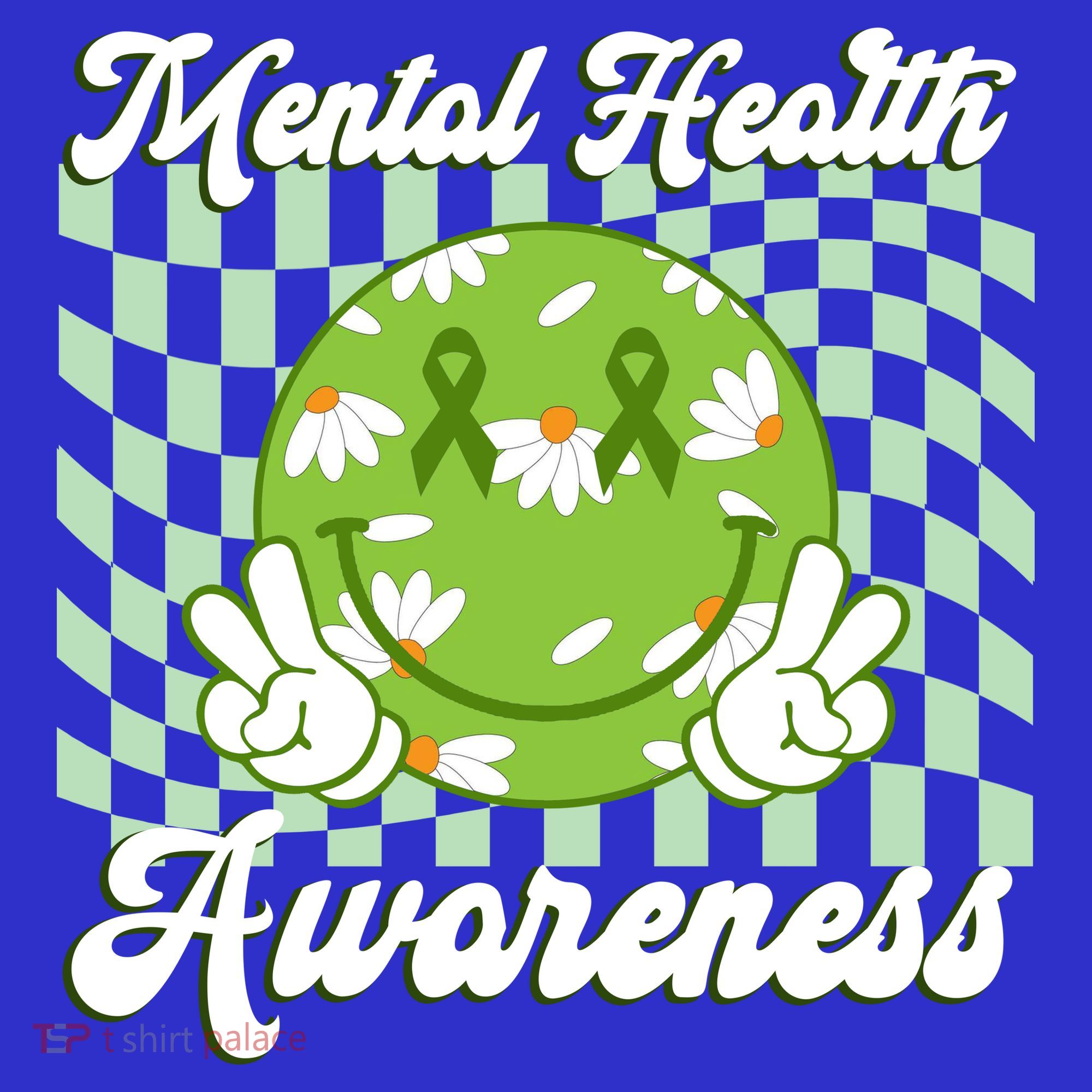 Mental Health Awareness Smile Face Groovy Women's Tank Top