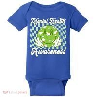 Mental Health Awareness Smile Face Groovy Baby Bodysuit thumb 0