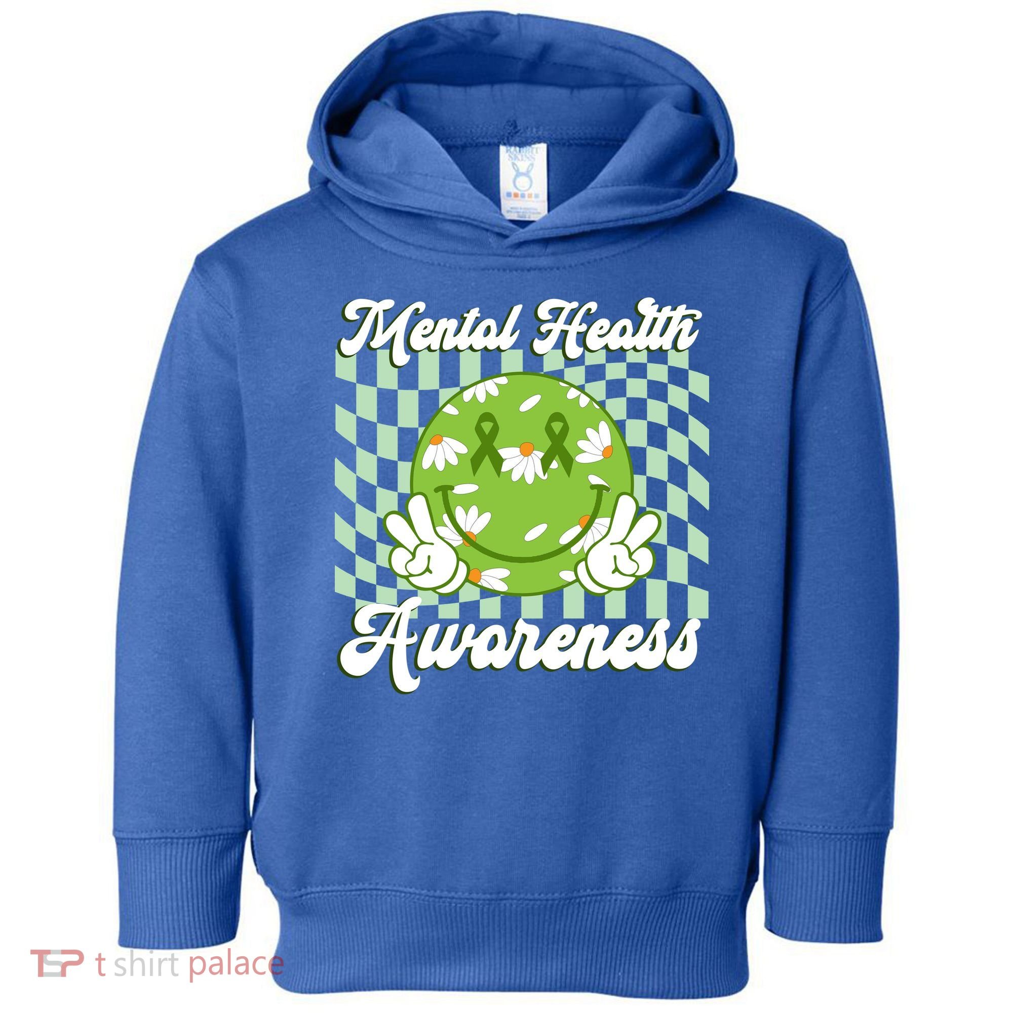 Mental Health Awareness Smile Face Groovy Toddler Hoodie