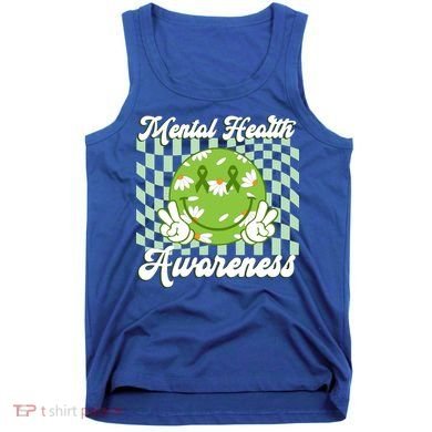 Mental Health Awareness Smile Face Groovy Tank Top