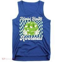 Mental Health Awareness Smile Face Groovy Tank Top thumb 0