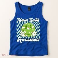 Mental Health Awareness Smile Face Groovy Tank Top thumb 2