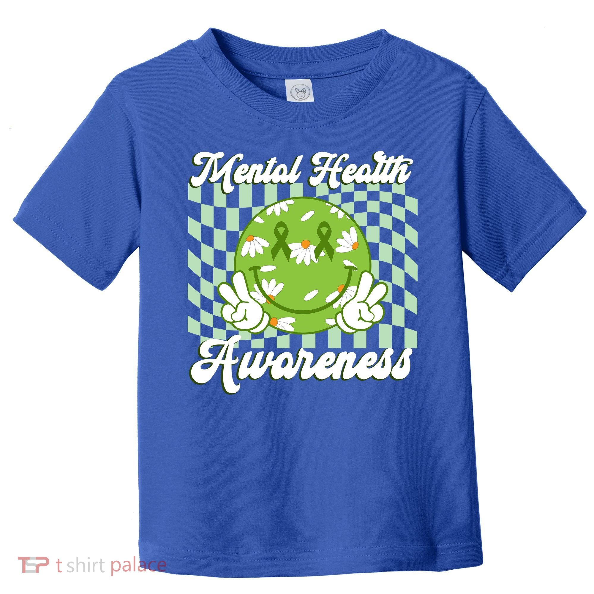 Mental Health Awareness Smile Face Groovy Toddler T-Shirt