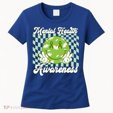 Mental Health Awareness Smile Face Groovy Women's T-Shirt