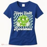 Mental Health Awareness Smile Face Groovy Women's T-Shirt thumb 0