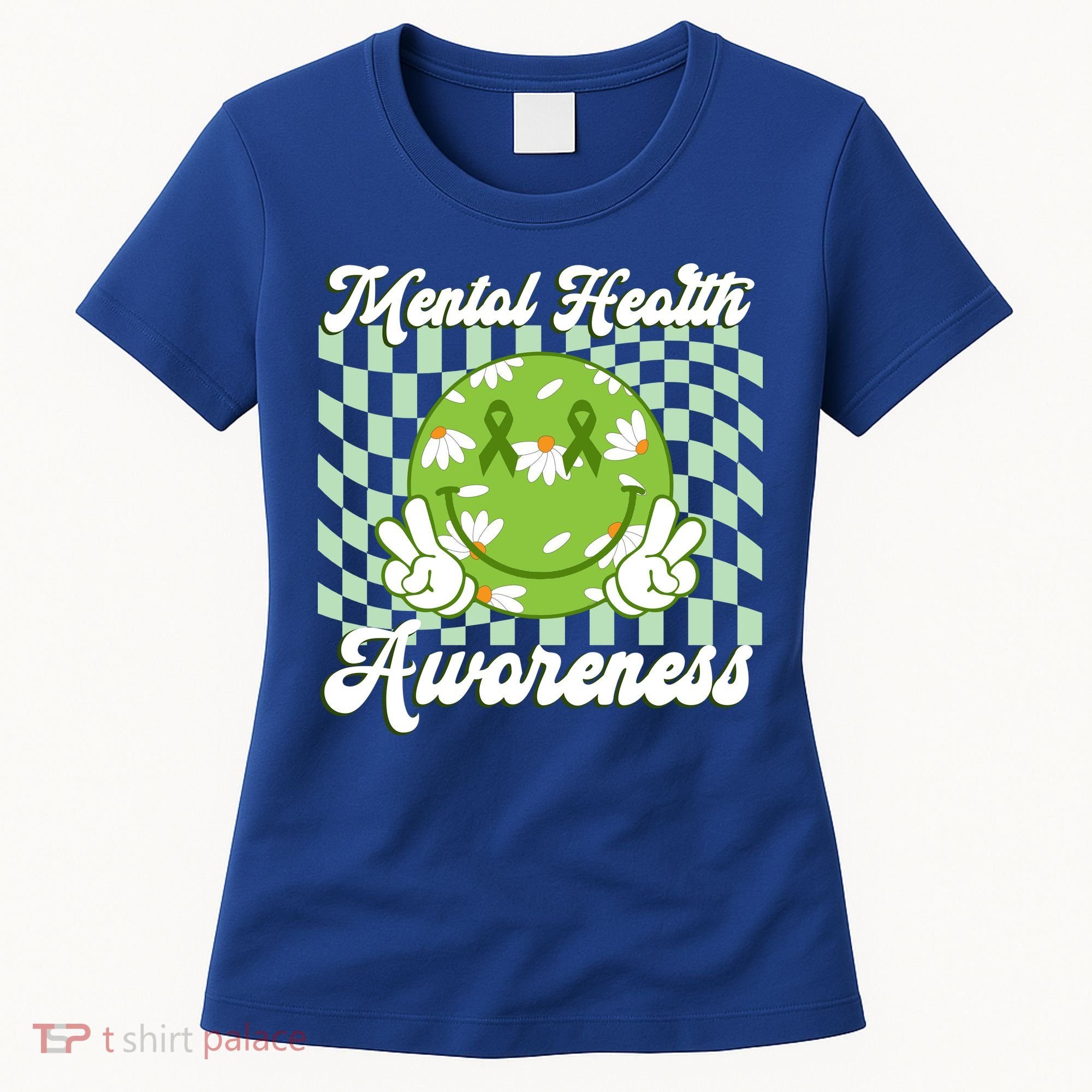 Mental Health Awareness Smile Face Groovy Women's T-Shirt