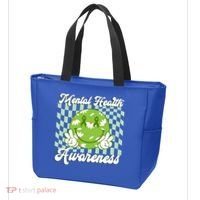 Mental Health Awareness Smile Face Groovy Tote Bag thumb 3