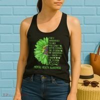 Mental Health Awareness Matters Sunflower I Am The Storm Women's Tank Top thumb 2