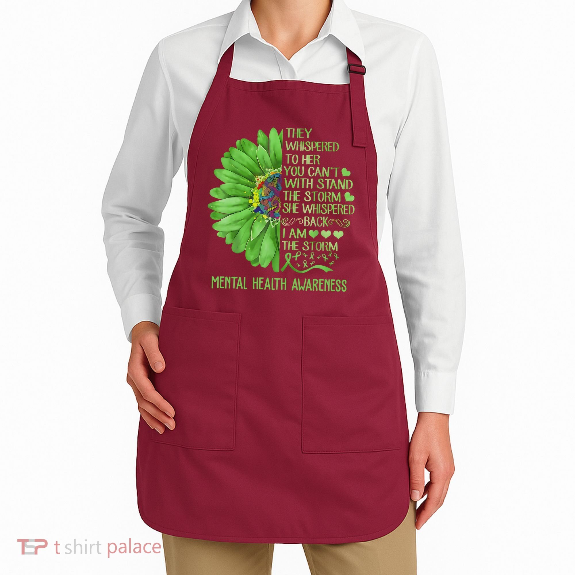Mental Health Awareness Matters Sunflower I Am The Storm Apron