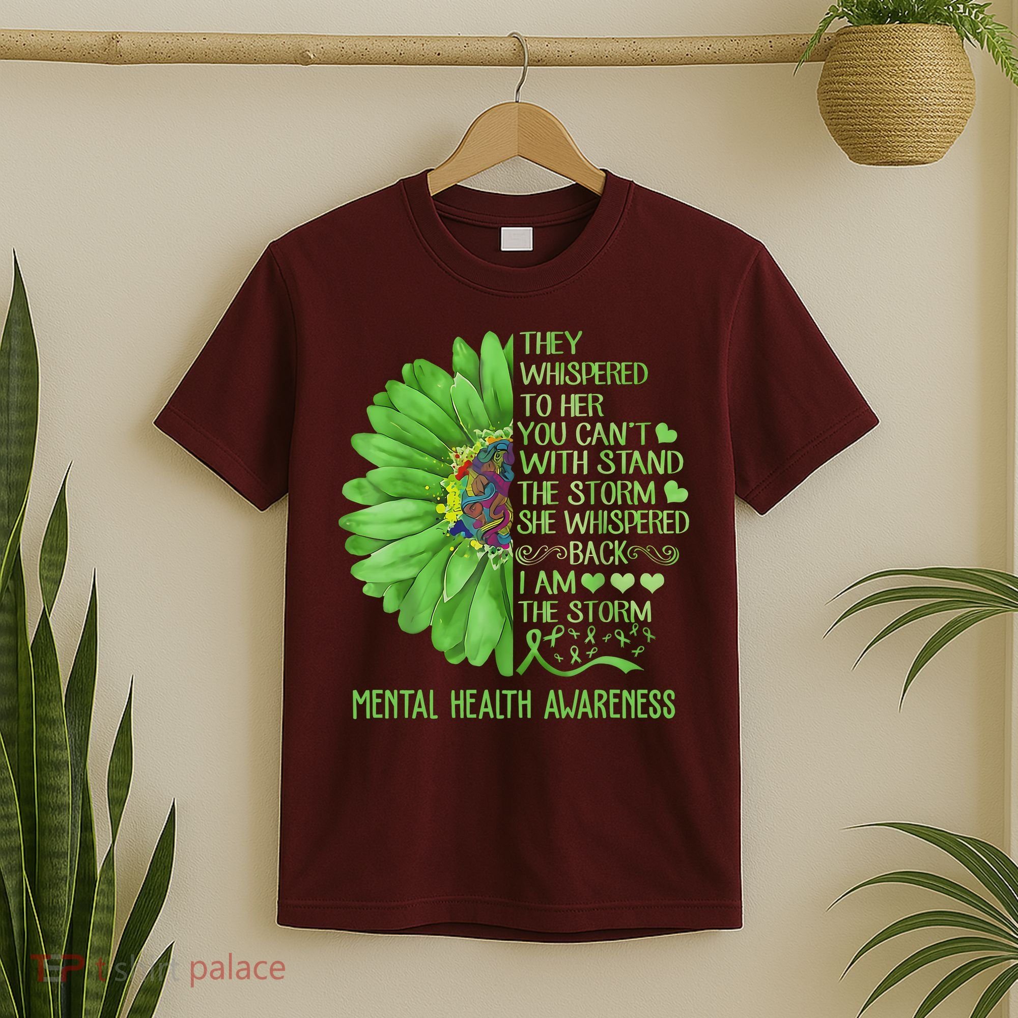 Mental Health Awareness Matters Sunflower I Am The Storm T-Shirt