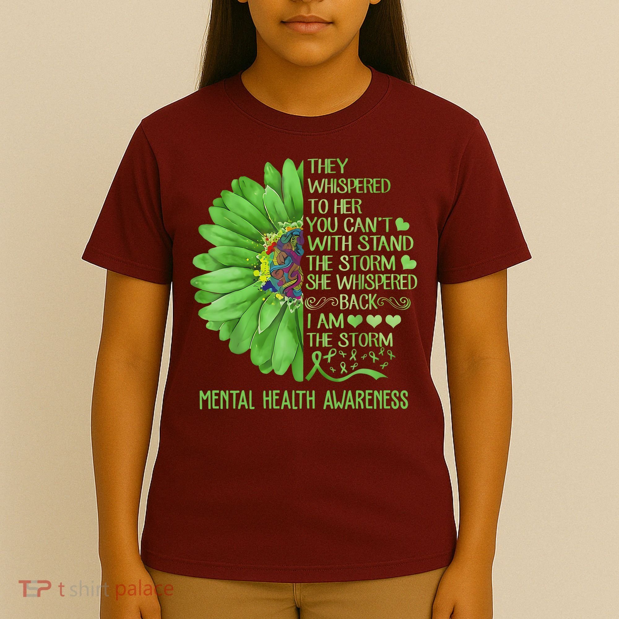 Mental Health Awareness Matters Sunflower I Am The Storm T-Shirt