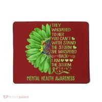 Mental Health Awareness Matters Sunflower I Am The Storm Mousepad thumb 0
