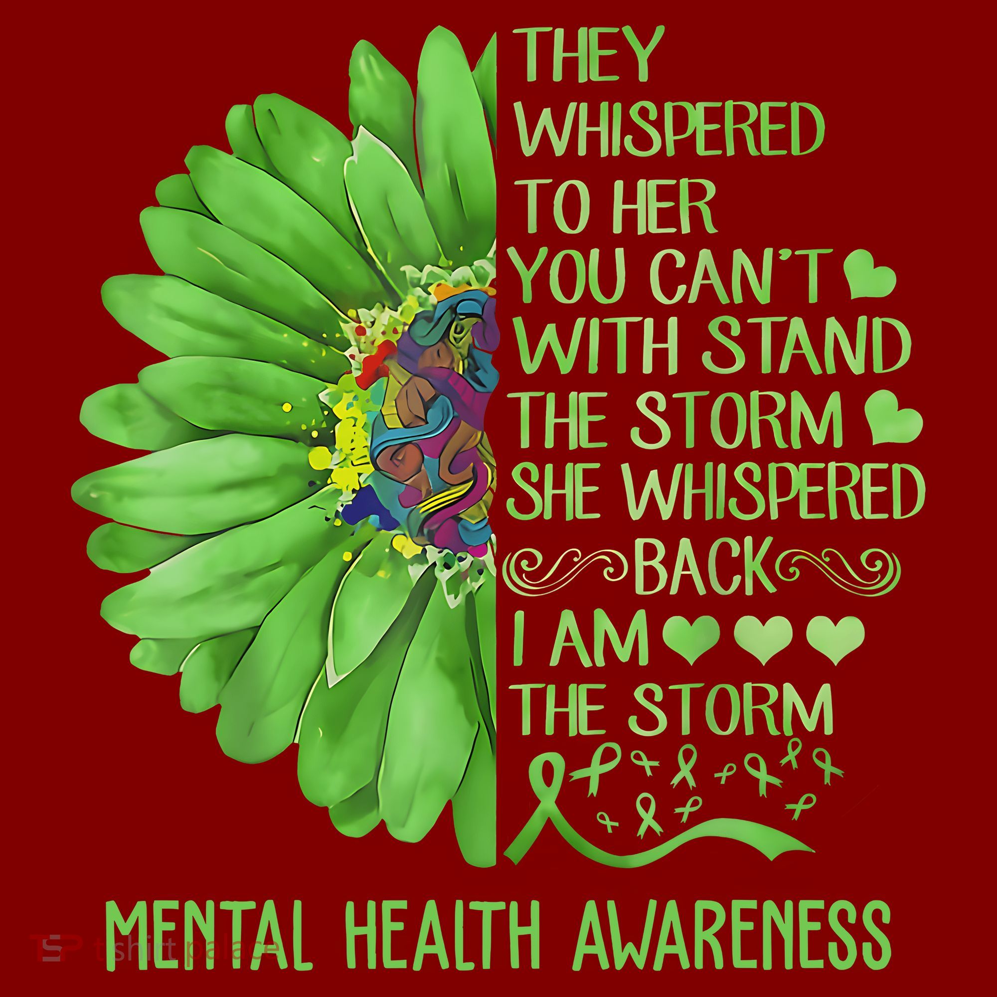 Mental Health Awareness Matters Sunflower I Am The Storm Baby Bodysuit