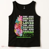 Mental Health Awareness , Positive, Motivational Quote Tank Top thumb 2