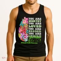 Mental Health Awareness , Positive, Motivational Quote Tank Top thumb 3