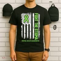 Mental Health Awareness Fight The Stigma Mental Health T-Shirt thumb 6
