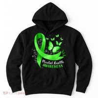 Mental Health Awareness Butterfly Green Ribbon  Hoodie thumb 0