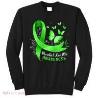 Mental Health Awareness Butterfly Green Ribbon  Sweatshirt thumb 0
