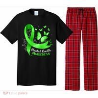 Mental Health Awareness Butterfly Green Ribbon  Pajama Set thumb 0