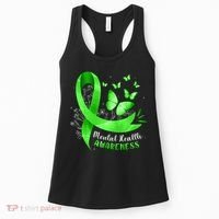 Mental Health Awareness Butterfly Green Ribbon  Women's Tank Top thumb 0