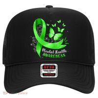 Mental Health Awareness Butterfly Green Ribbon  Hat thumb 0