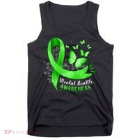 Mental Health Awareness Butterfly Green Ribbon  Tank Top thumb 0