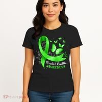 Mental Health Awareness Butterfly Green Ribbon  Women's T-Shirt thumb 4