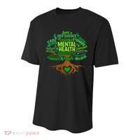 Mental Health Awareness Tree Drawing Word Youth Performance Sprint T-Shirt thumb 0