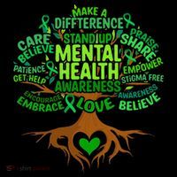 Mental Health Awareness Tree Drawing Word Youth Performance Sprint T-Shirt thumb 2