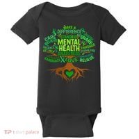 Mental Health Awareness Tree Drawing Word Baby Bodysuit thumb 0