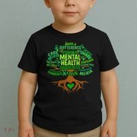 Mental Health Awareness Tree Drawing Word Toddler T-Shirt thumb 2