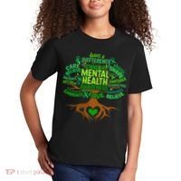 Mental Health Awareness Tree Drawing Word Kids T-Shirt thumb 2