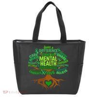 Mental Health Awareness Tree Drawing Word Tote Bag thumb 0