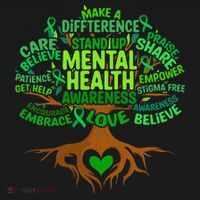 Mental Health Awareness Tree Drawing Word Tote Bag thumb 4
