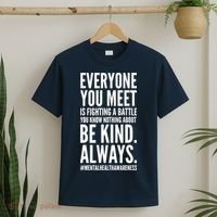 Mental Health Awareness Month End The Stigma Positive Quote T-Shirt thumb 2