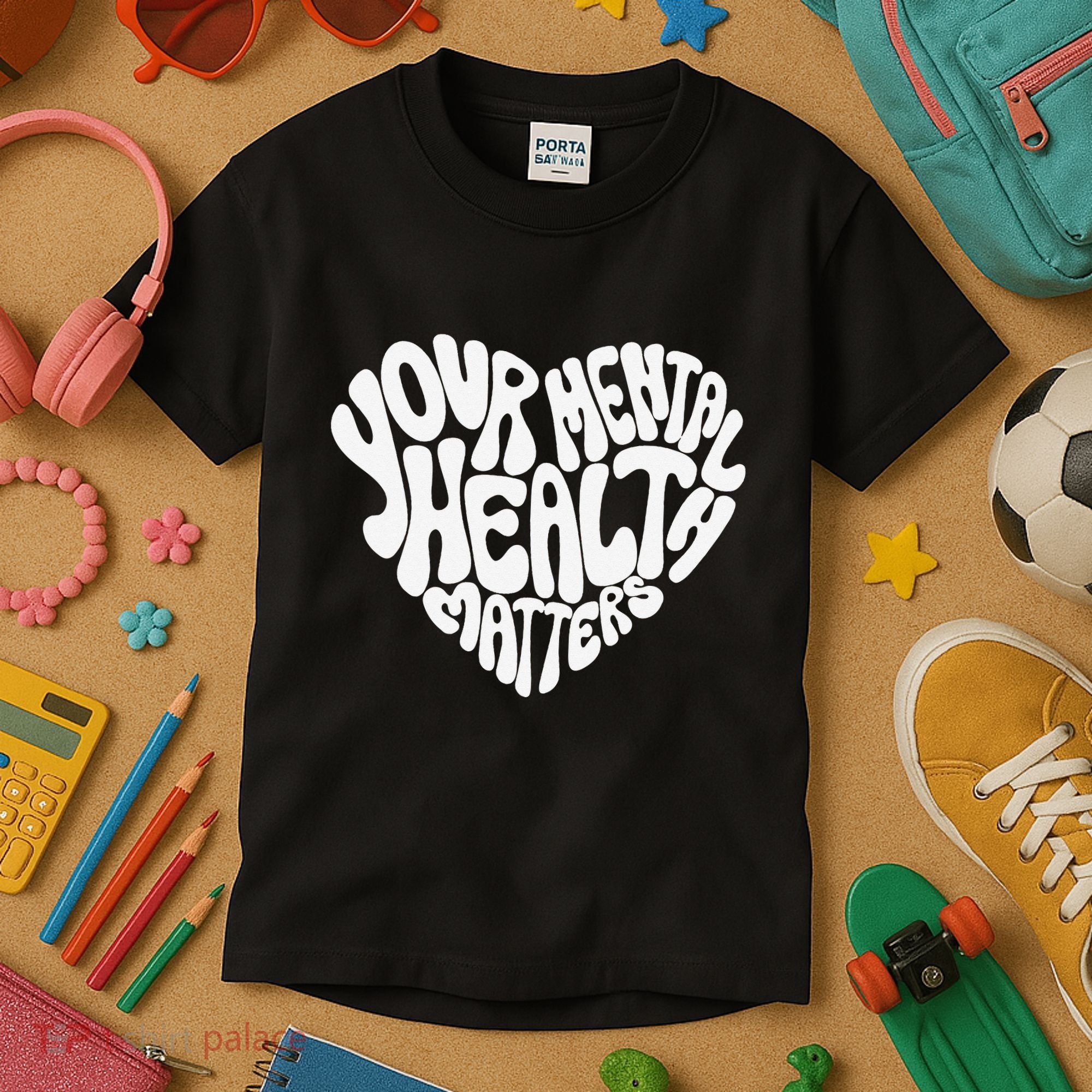 Mental Health Awareness Mindfulness Mental Wellness Kids T-Shirt
