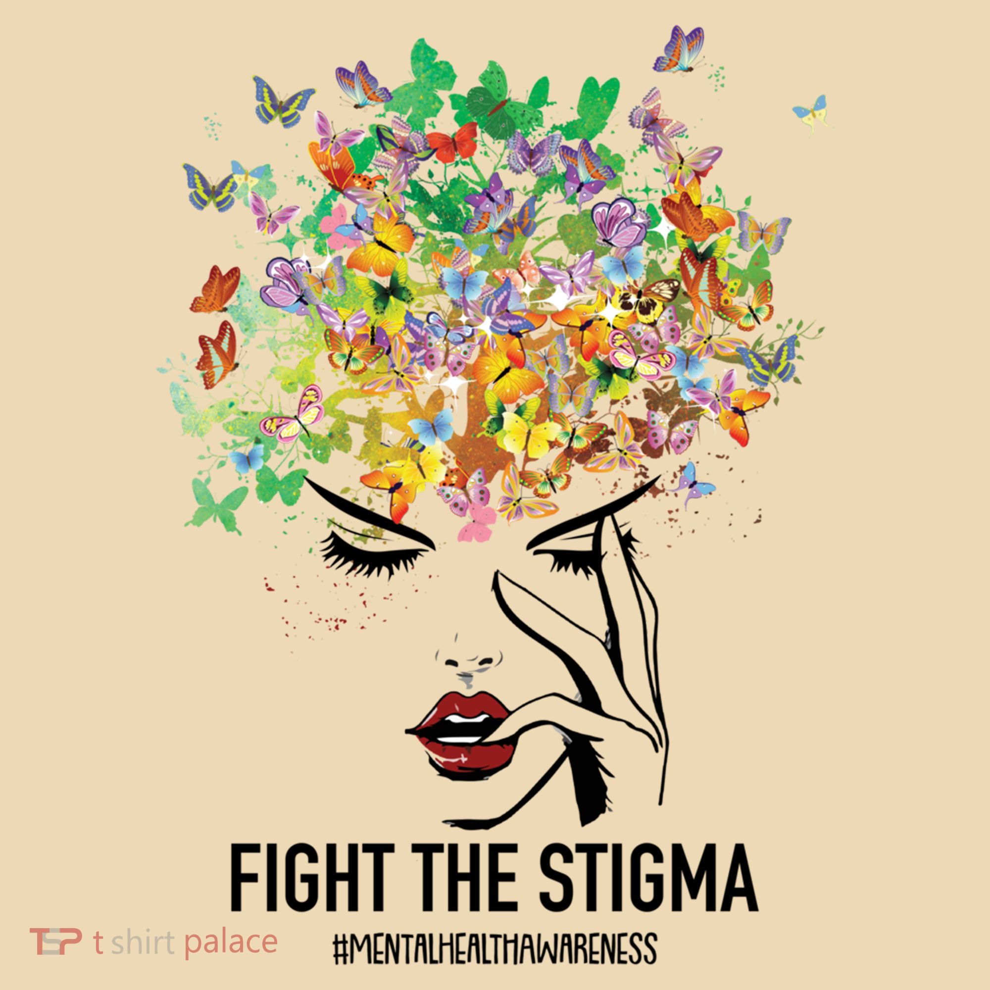 Mental Health Awareness Month Fight The Stigma Positive Gift Tote Bag