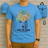 Mental Health Awareness Month Fight The Stigma Positive Gift T-Shirt thumb 5